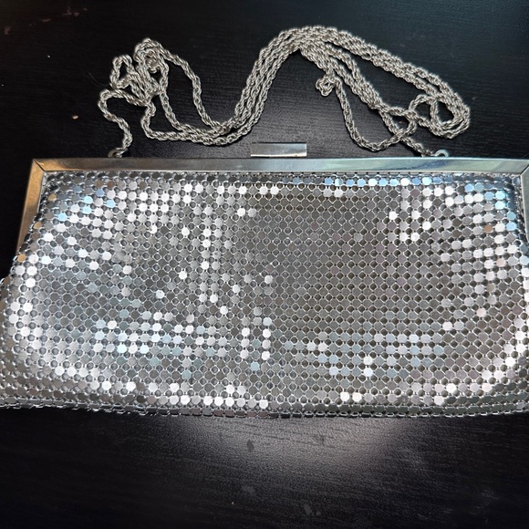 Silver Sequin Clutch Bag - Picture 1 of 9